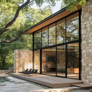 A Glassy Retreat in Stone Splendor