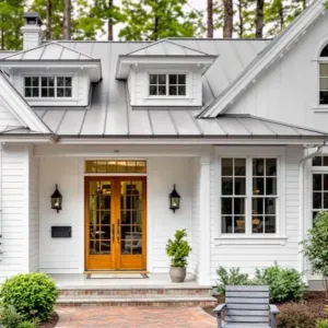 A Porchside Daydream Under Tall Pines