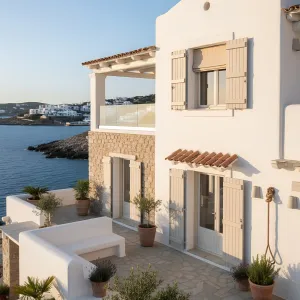 Terrace-Trimmed Aegean Stone Residence