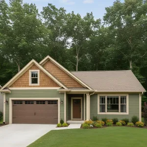 Verdant Gable Ranch With Cedar Touches
