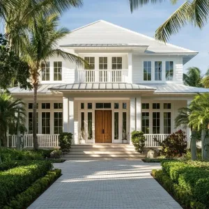 Preview of Palm-Fringed Paradise in White