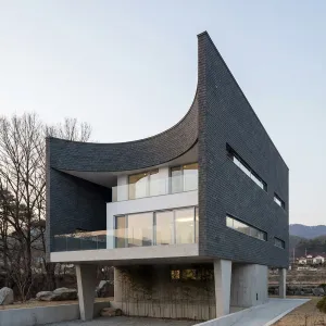 Curved Slate Pavilion House