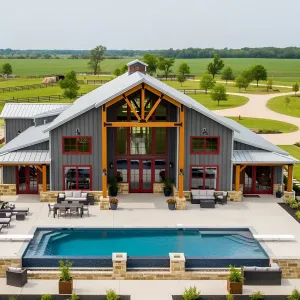 Barnside Bliss: Dive into the Countryside Pool Escape