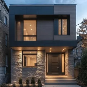 Futuristic Cube Dwelling with a Stone Surprise
