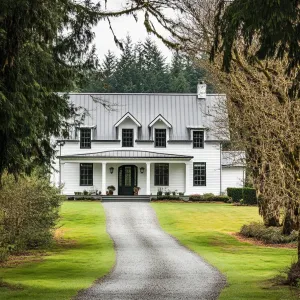 Grand Manor on a Winding Road
