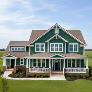 Grove-Trimmed Gable Porch Homestead