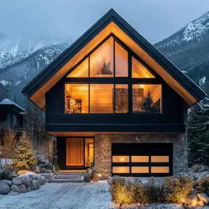 Alpine Glow Glass Cabin