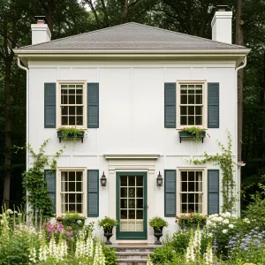 Quaint White House with a Green Twist
