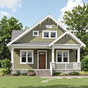 Craftsman Cottage Under Azure Skies