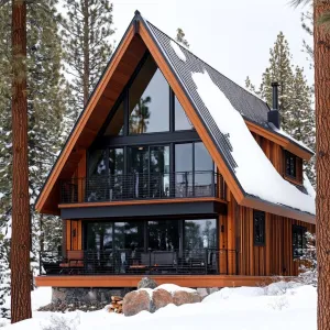 Apex Abode Hugged by Frosty Forest
