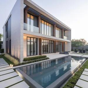 Mirrored Elegance in Sunset Glow