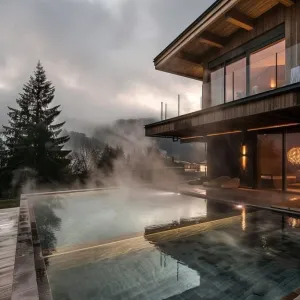 Geothermal Pool With Steam Features