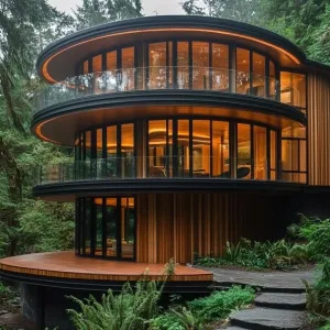 Circular Serenity Nest: Embracing the Arboreal Future