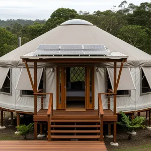 Solar Circular Retreat: Where Round Meets Radiant