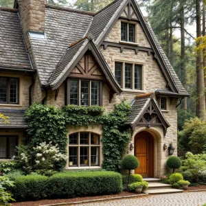 Stone Cottage with a Cozy Gabled Smile