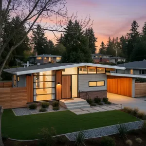 Cedar Slice Under a Skyward Pitch