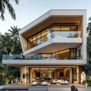 Architectural Delight: A Modern Retreat Among Palms