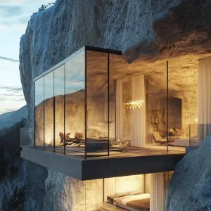Underground Bunker With Panoramic Skylights