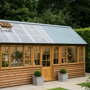 Sunny Splendor: A Cozy Glass Retreat