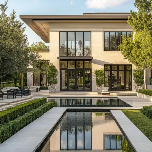 Sleek Sanctuary with Glimmering Reflection