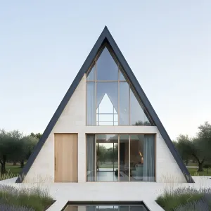 A-Frame Extravaganza: Stone And Glass Delight