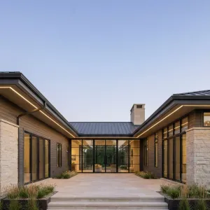Courtyard Glow Prairie Retreat