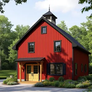 Radiant Red Retreat on a Summer’s Day