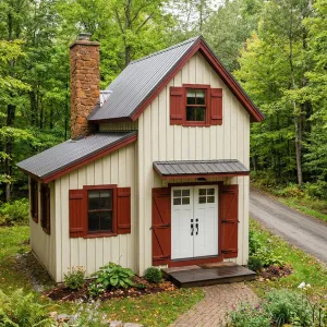 Woodland Storybook Shuttered Cottage