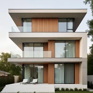 Tiered Timber Planes House