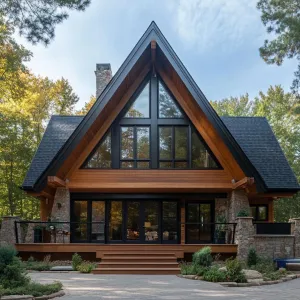 Elegant Peaks: The Charm of A-Frame Exteriors