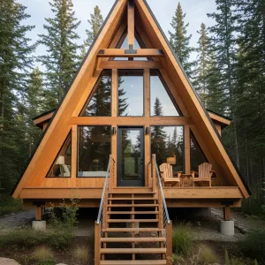 A-Frame Chalet: Stairway to Cozy Dreams