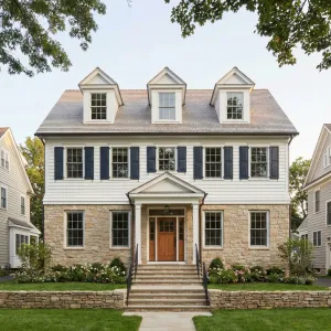 Stone Terrace Garrison Front Lawn