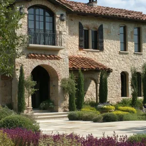 Charming Tuscan Villa: Stone Wall Symphony