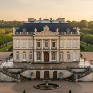 Mansard Manor With Twin Sweeping Stairs