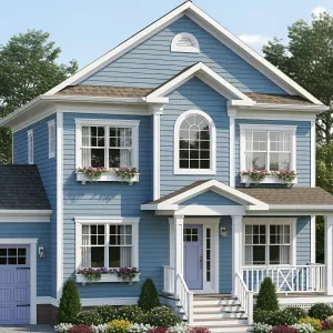 Aqua Abode with Floral Flair