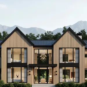 Scandinavian Retreat with Mountain Views