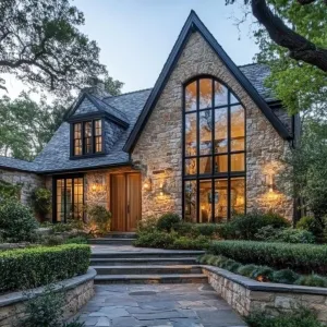 A-Frame Stone Cottage with Gleaming Grace