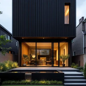 Jet-Black Haven with a Splash of Zen