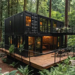 Container Home With Wraparound Deck