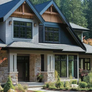 Charming Facade with Forest Frame
