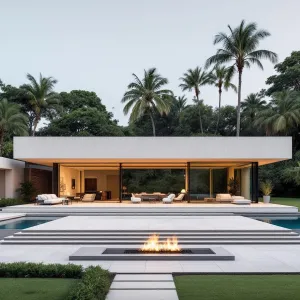 Concrete Splendor by the Palm Trees