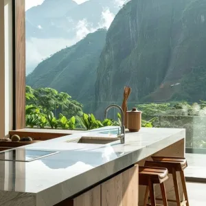 Elevated Kitchen Island With a View