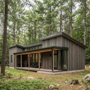 Woodland Horizon Glassfront Cabin