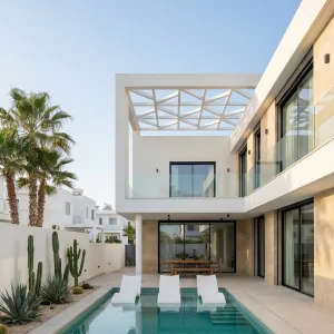 Desert Atrium Villa With Sky Lattice