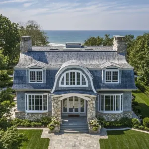 Oceanfront Elegance with Stone Accents