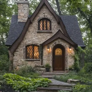 Storybook Cottage with Leafy Embrace