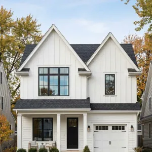 Modern Farmhouse With Twin Gables