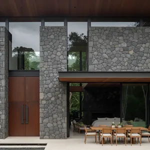 Volcanic Stone Retreat: Lava-Laid Leisure