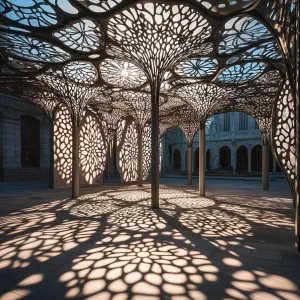 Floral Shadows: Dance of Light and Design