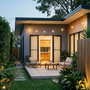 Modern Sideyard Deck Lounge Retreat